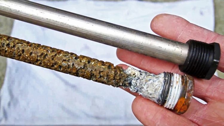 what is the rod called in a hot water heater