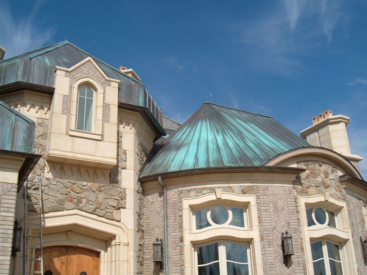 patina copper roof