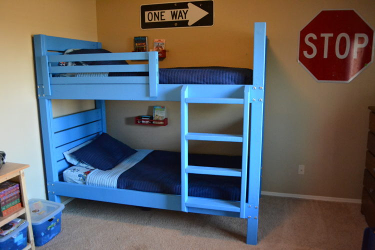 how to build a bunk bed ladder