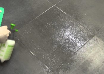 how do you get dried sealer off tile