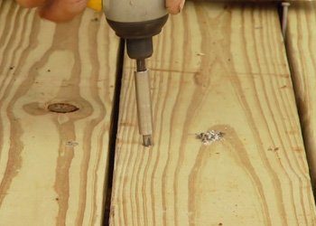 filling gaps in pressure treated wood