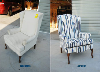reupholster wingback chair
