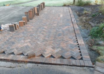 herringbone brick patio cost