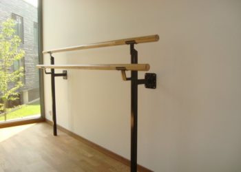 How far should a ballet barre be from the wall?