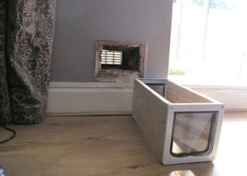 Can you put cat flap in wall?