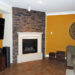 faux brick fireplace