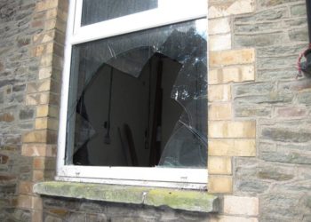 broken kitchen window