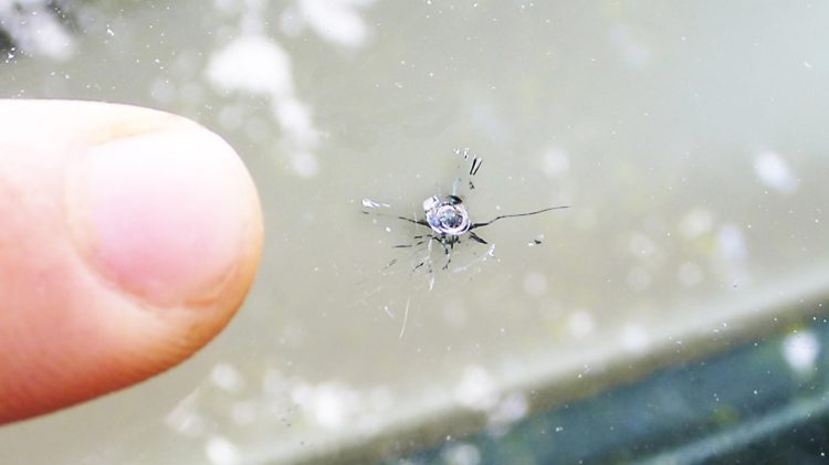 How do you fix a small crack in a windshield?