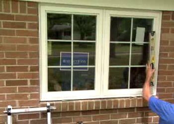 How do you replace a window in a brick wall?