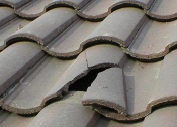 broken roof tile leak