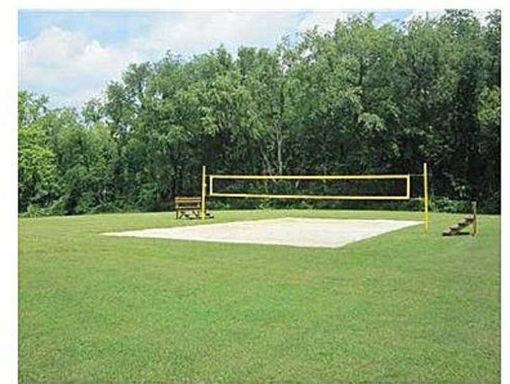 How deep should a sand volleyball court be?
