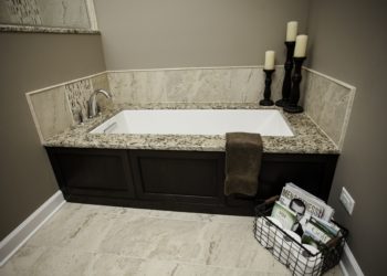 undermount tub with granite deck