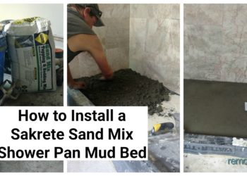 How do you mix a mud bed for a shower?