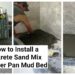 How do you mix a mud bed for a shower?
