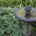 How do you clean and seal a concrete bird bath?