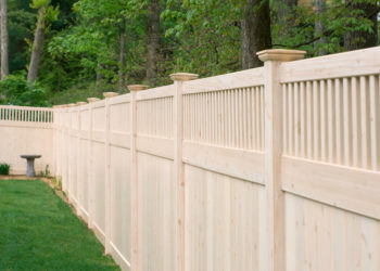 white cedar wood fence