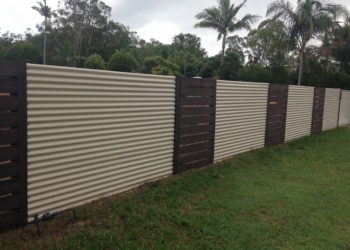 corrugated metal fence