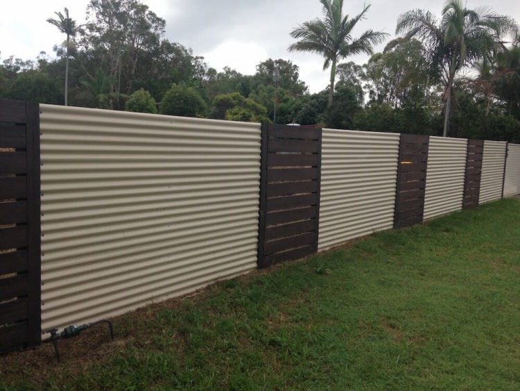 corrugated metal fence