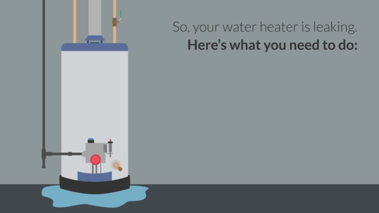 What do I do if my water heater is leaking from the top?