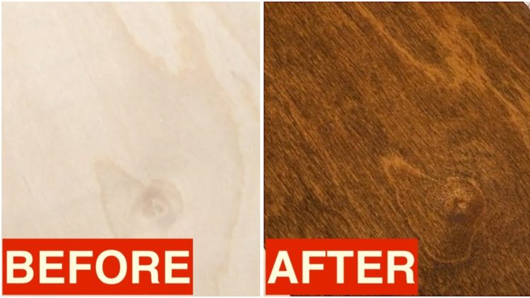 staining birch plywood