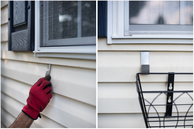 How do you hang things on vinyl siding?