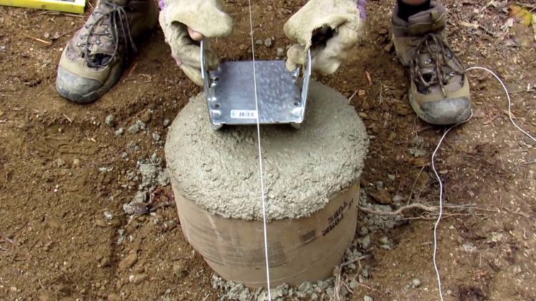 What size sonotube for a 6x6 post?