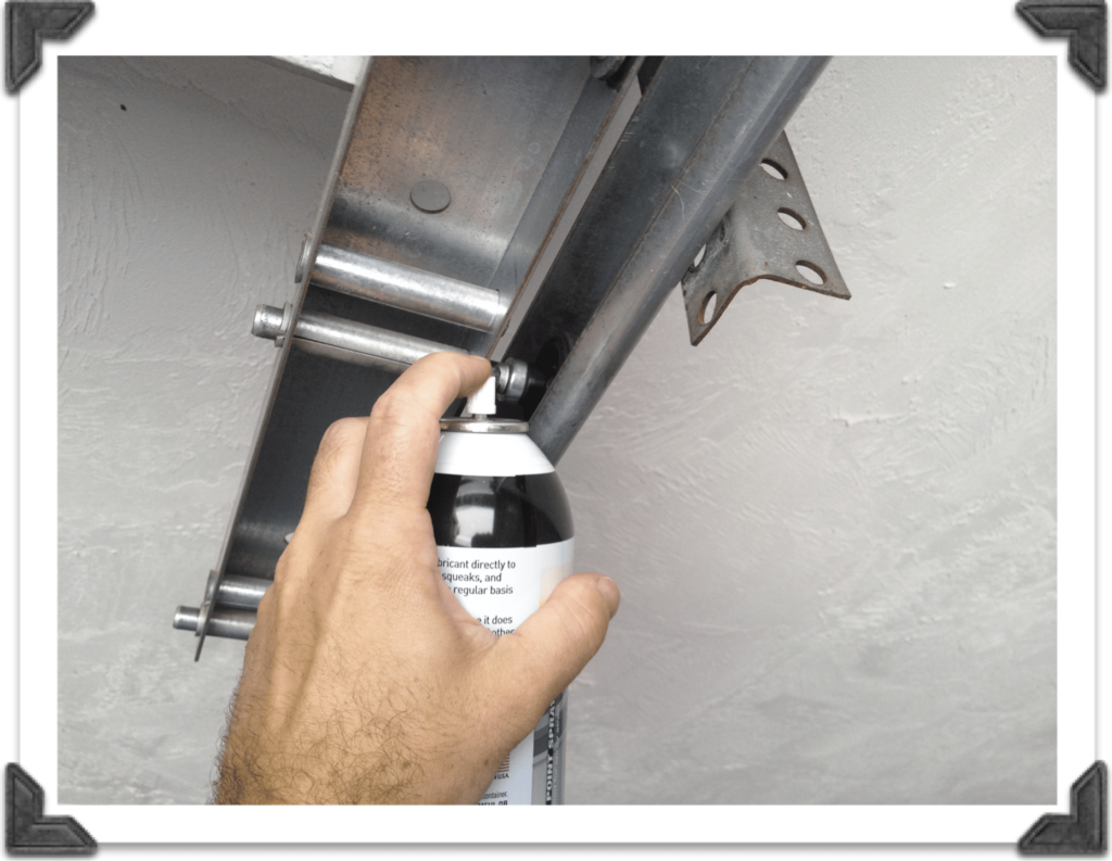 Is it OK to use wd40 on garage door?