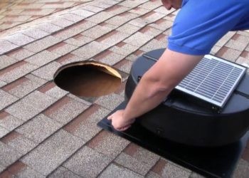 How do you install a whole house fan in an attic?