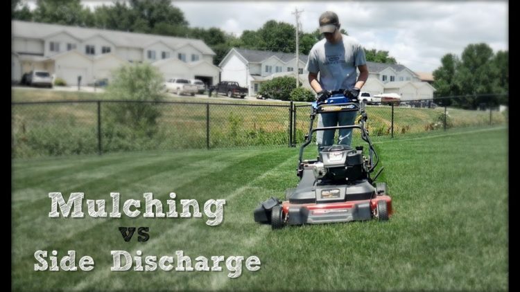 mulching mower side discharge