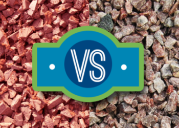 rubber mulch vs rock