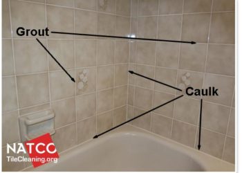 do you caulk or grout between tub and tile