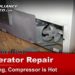 refrigerator condenser coils not hot