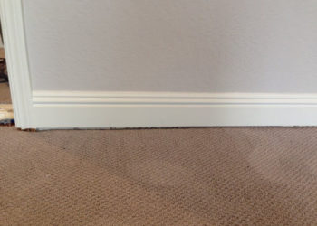 how much gap under baseboard for carpet