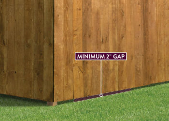 Should a vinyl fence touch the ground?