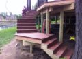 45 degree angle deck stairs