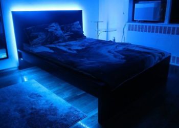 How do you put LED lights around a room?