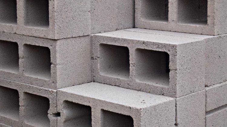 What are the measurements of a concrete block?