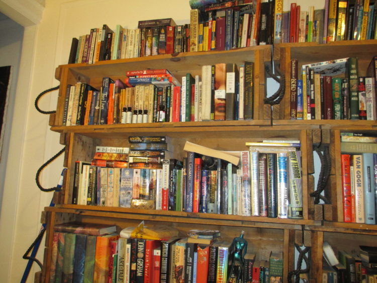 using crates as bookshelves