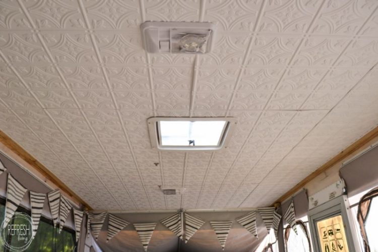 pop up camper ceiling material