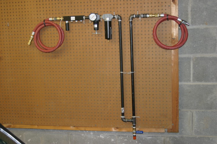 how to run air compressor lines