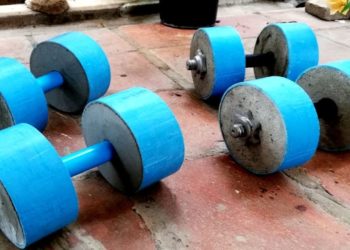 diy homemade dumbbells