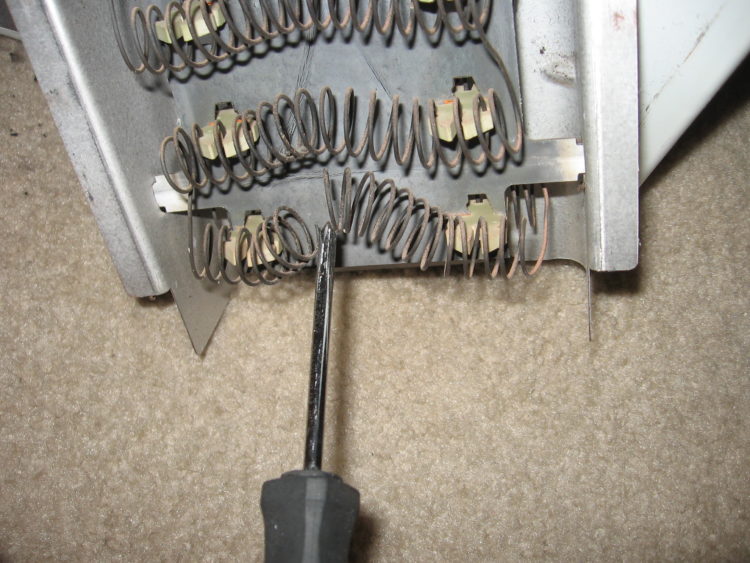 How do you know if the heating element is bad?