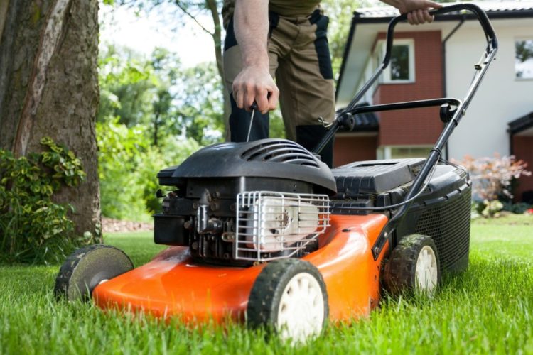 What do you do when your lawn mower cord is stuck?