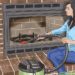 how to clean gas logs