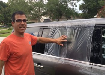 window cover for broken car window