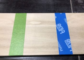 How do you get crisp lines to stain wood?