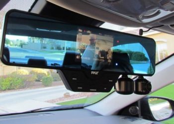 Which way do you turn a rear view mirror?