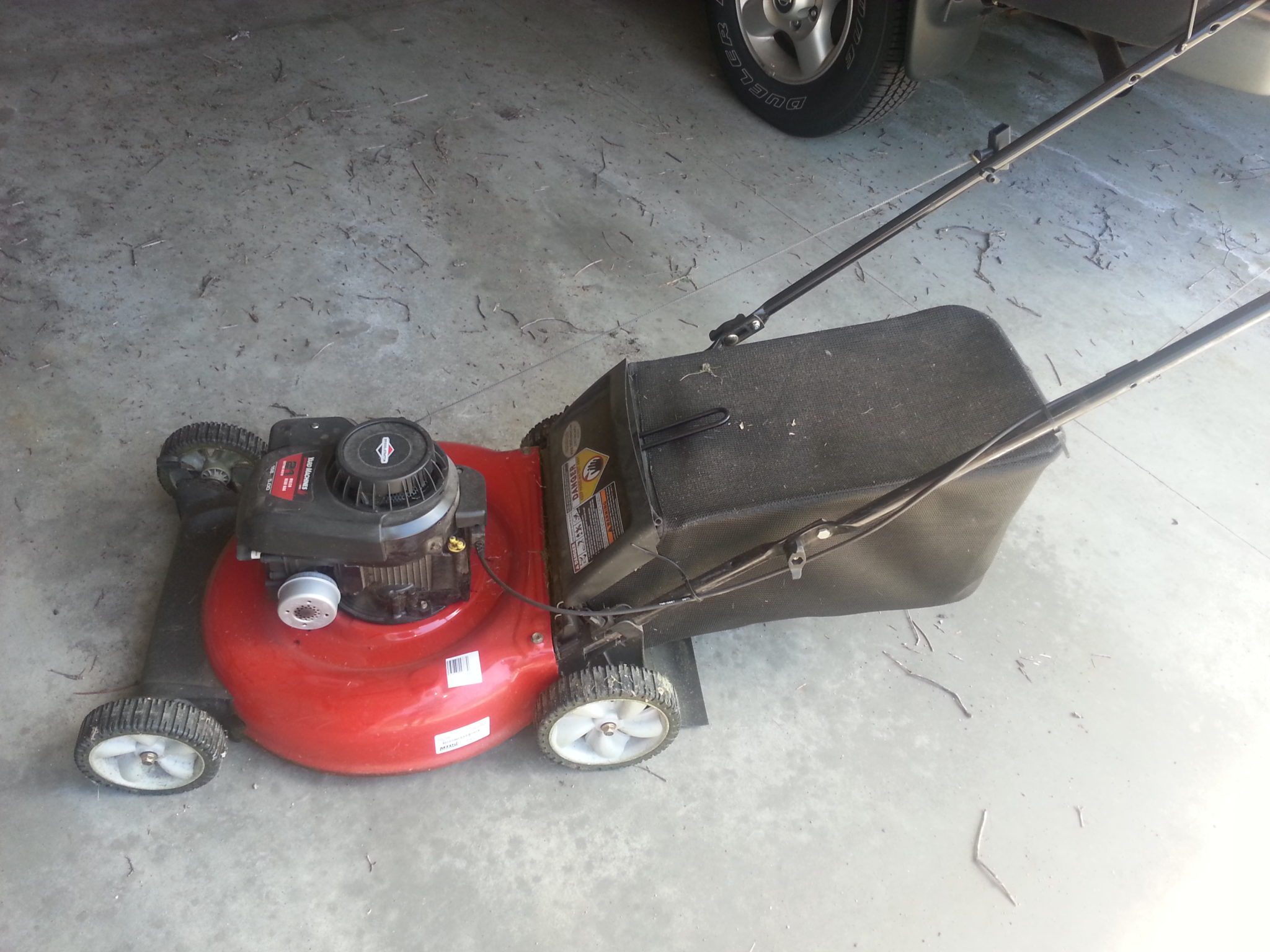 What does it mean when the lawn mower string won't pull?