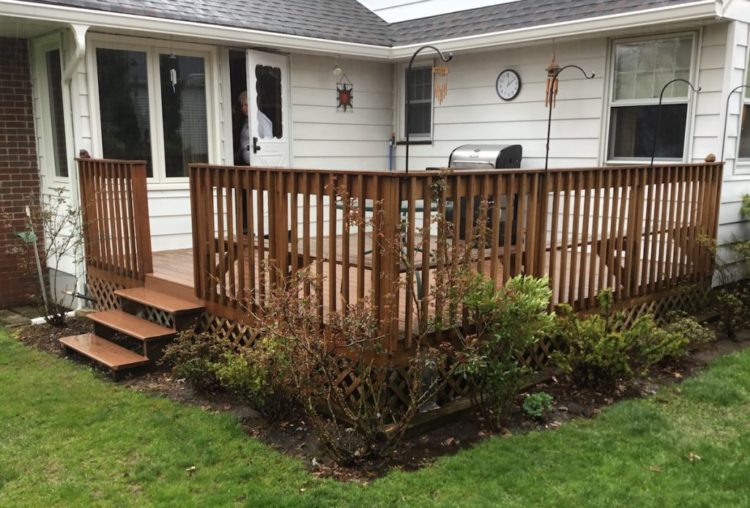 solid stain application