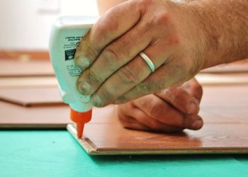 how to glue burlap to wood